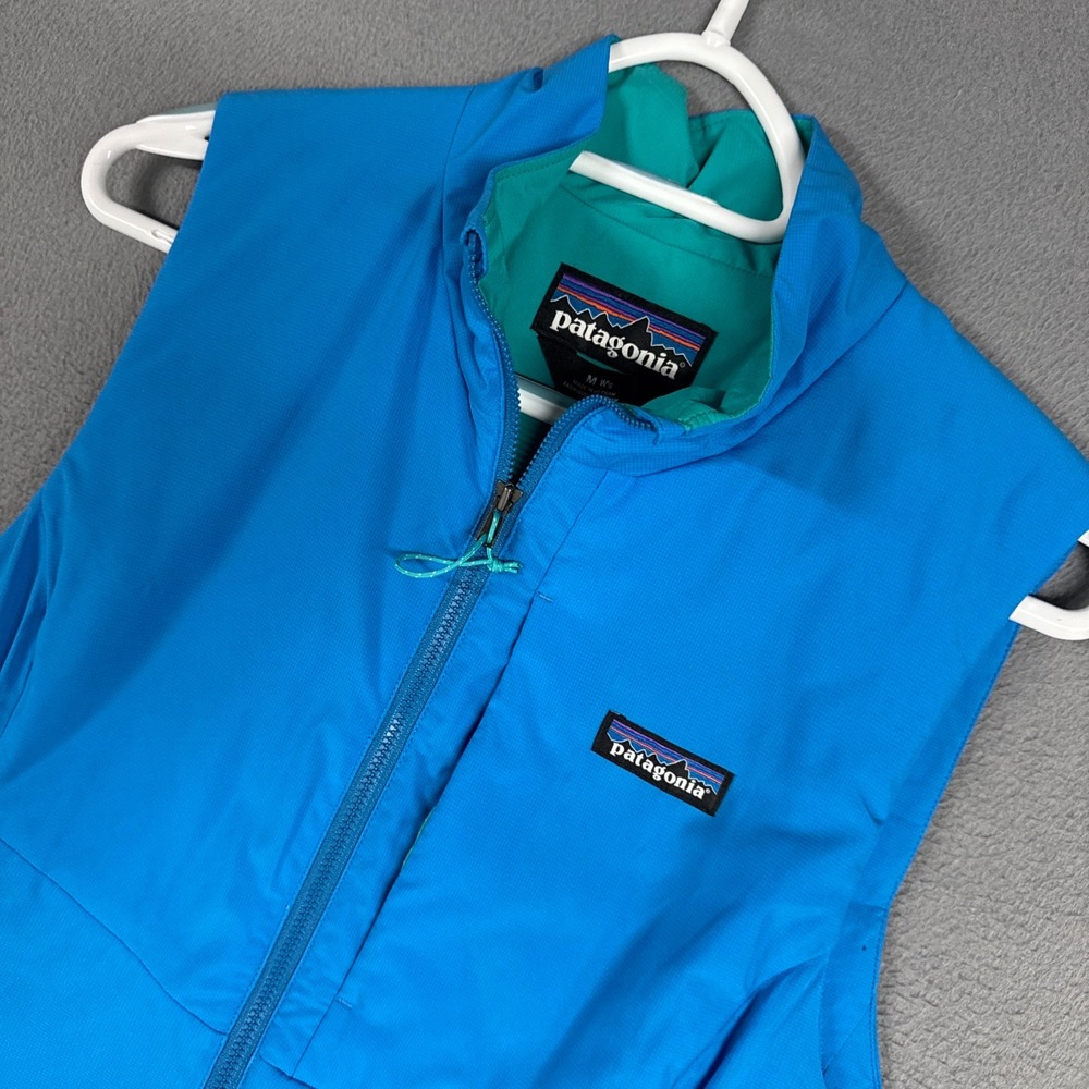 Patagonia Nano-Air Vest Womens Medium Blue Gorpcore Full Zip Insulated Preppy